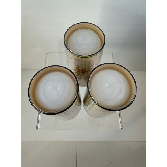 Vintage Thermo-Serv Set of 3 Insulated Plastic Double Walled Floral Tumblers - Picture 6 of 10